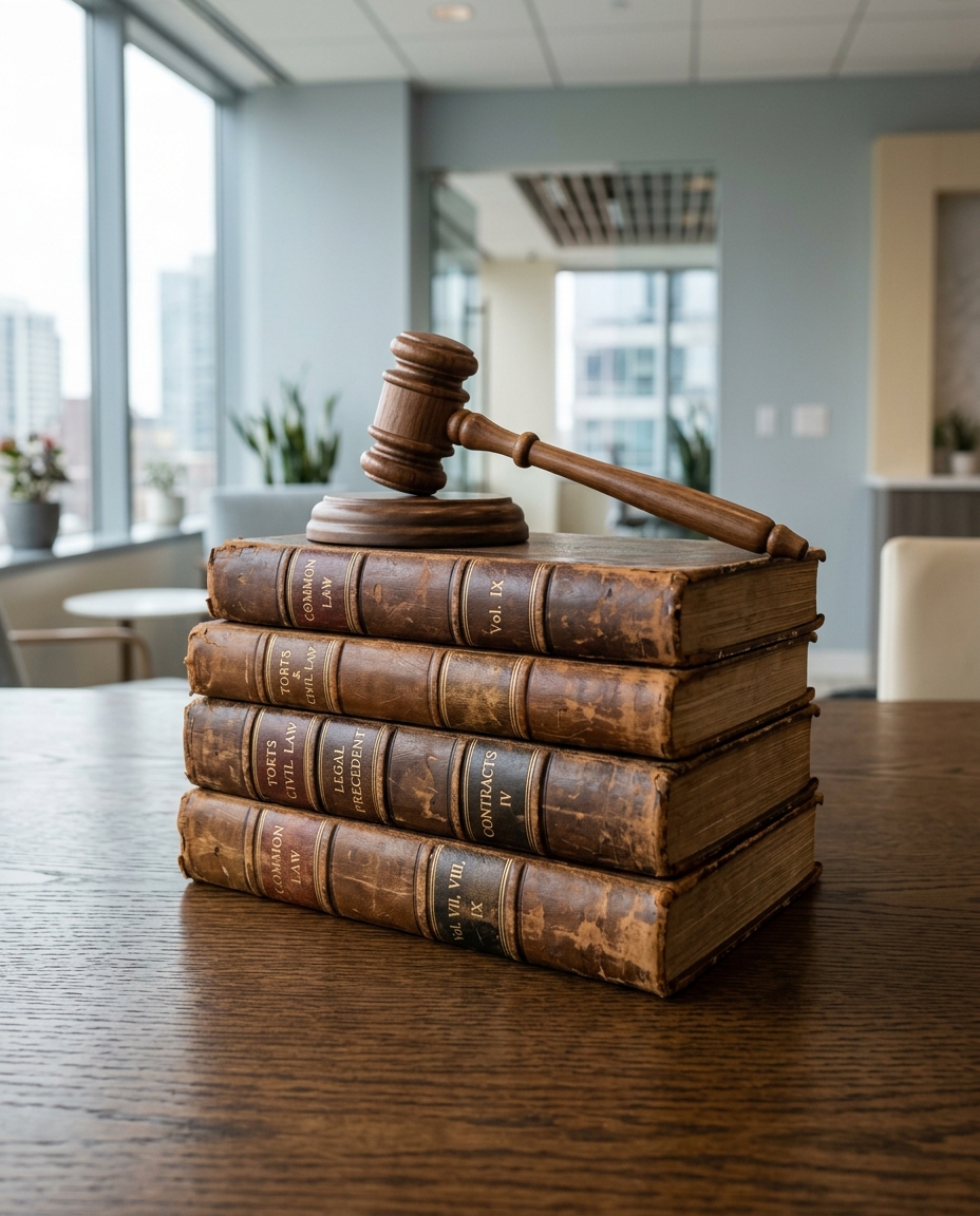Ouvrages de droit et maillet